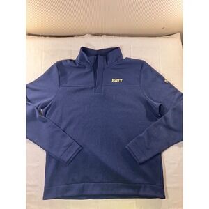 Under Armour Navy Mens Quarter Zip Pullover Sweatshirt Size L G